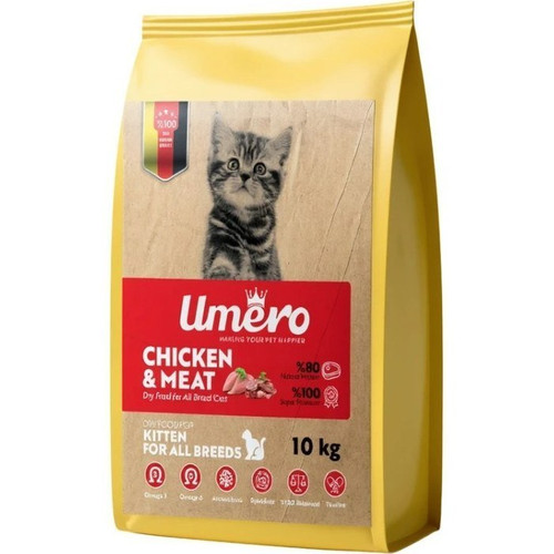 غذا خشک گربه نابالغ اومرو طعم گوشت و مرغ وزن 10 کیلوگرم